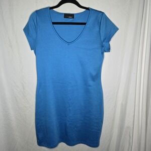 Vintage 90s Hypnotik Body Con Dress Womens XL Turquoise Beach Casual Fun Boho